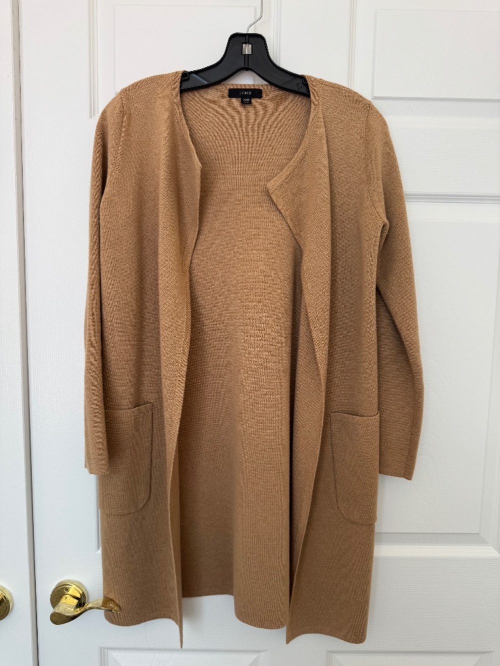 J.Crew Camel Open Front Sweater Blazer Coat Cardigan Knit Jacket Size [Size XXS]